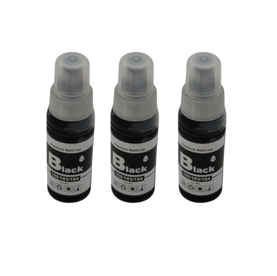Huismerk voor Epson EcoTank Inkt 104/102/103 Compatibel zwart