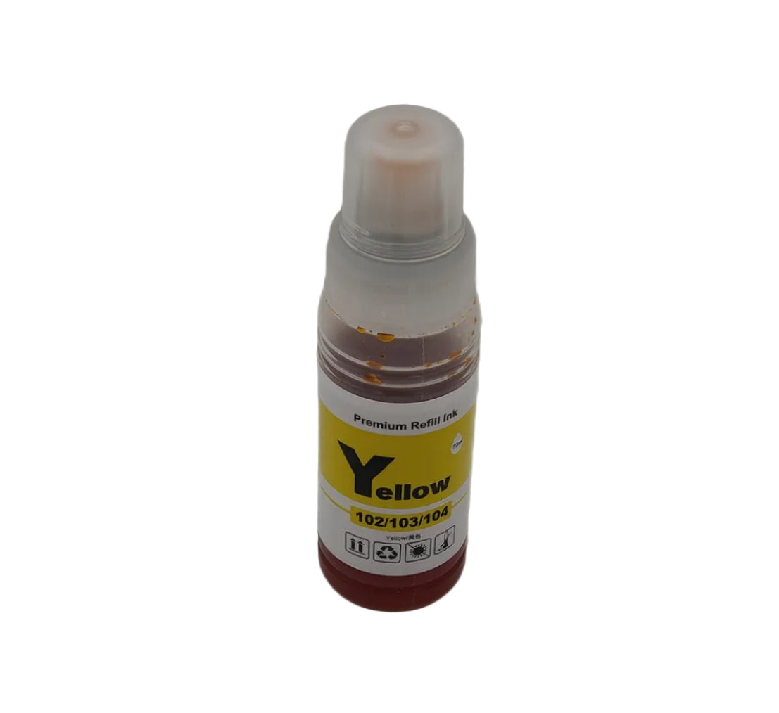 Huismerk voor Epson EcoTank Inkt 104/102/103 Compatibel Geel