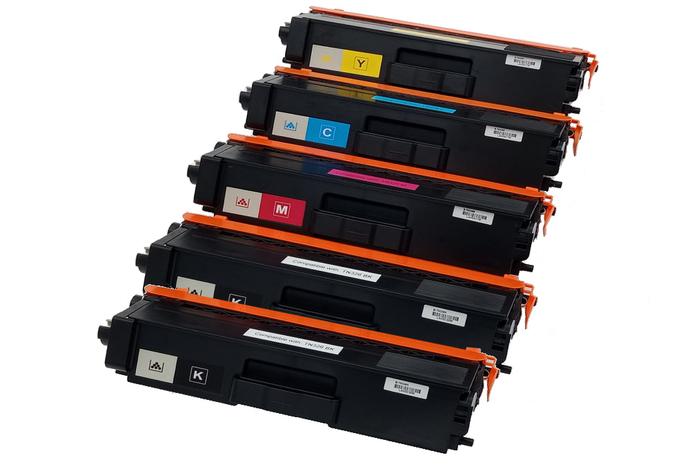 Huismerk Toner Brother TN326 4 kleurenset 2x zwart