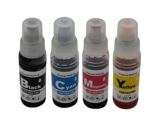 Huismerk voor Epson EcoTank Inkt 104/102/103 Compatibel