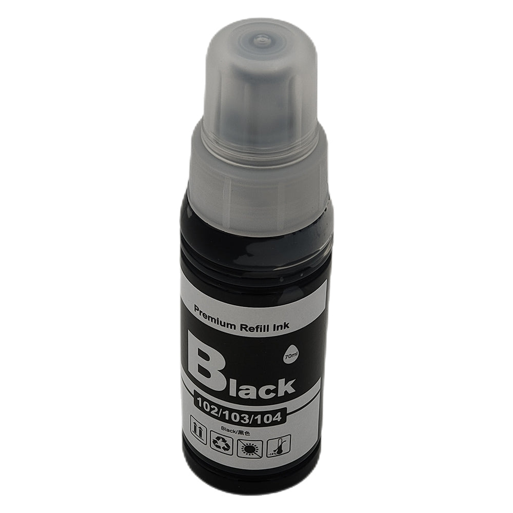 Huismerk voor Epson EcoTank Inkt 104/102/103 Compatibel zwart