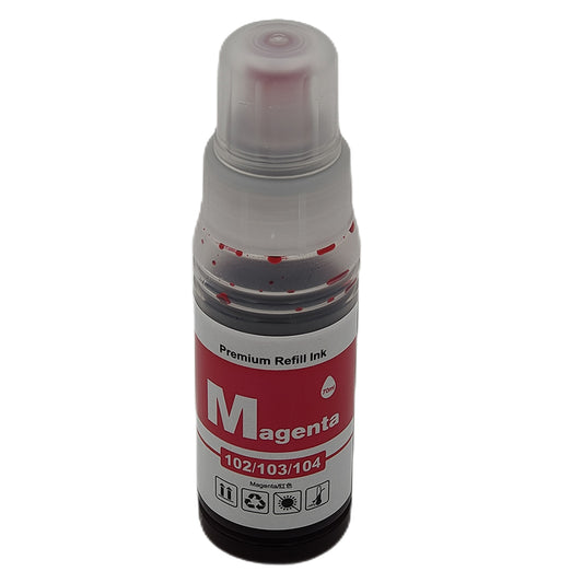 Huismerk voor Epson EcoTank Inkt 104/102/103 Compatibel Magenta
