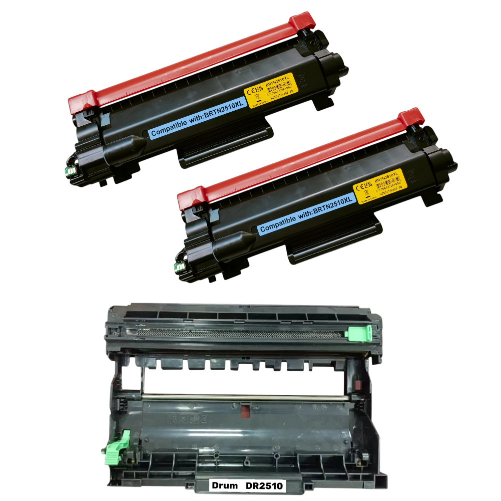 Huismerk Drum 1x Dr2510+ Toner 2x TN2510X