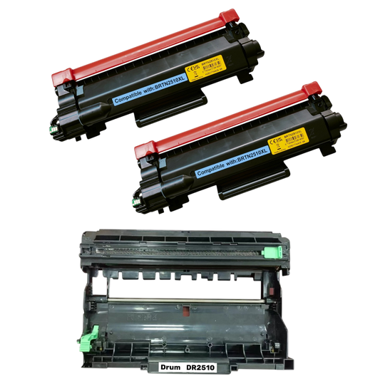 Huismerk Drum 1x Dr2510+ Toner 2x TN2510X